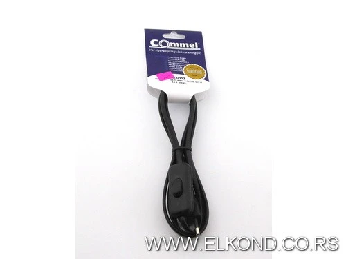 KABEL ZA LAMPU SA PREKIDAČEM 3M CRNI