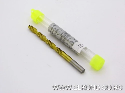 BURGIJA SPIRALNA  6.0 MM HSS TITAN. METAL,DRVO