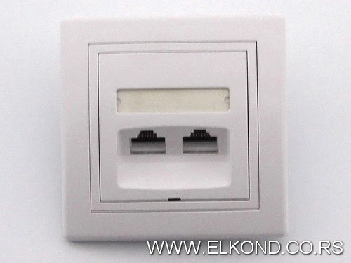 PRIKLJUČAK UTP RJ45 DUPLI PRESTIGE BELA