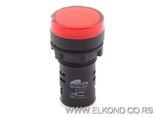 SIGNALNA LAMPA FI-22 CRVENA LED 220V MITEA