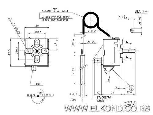 TERMOSTAT BOJLERA RADNI C549012A