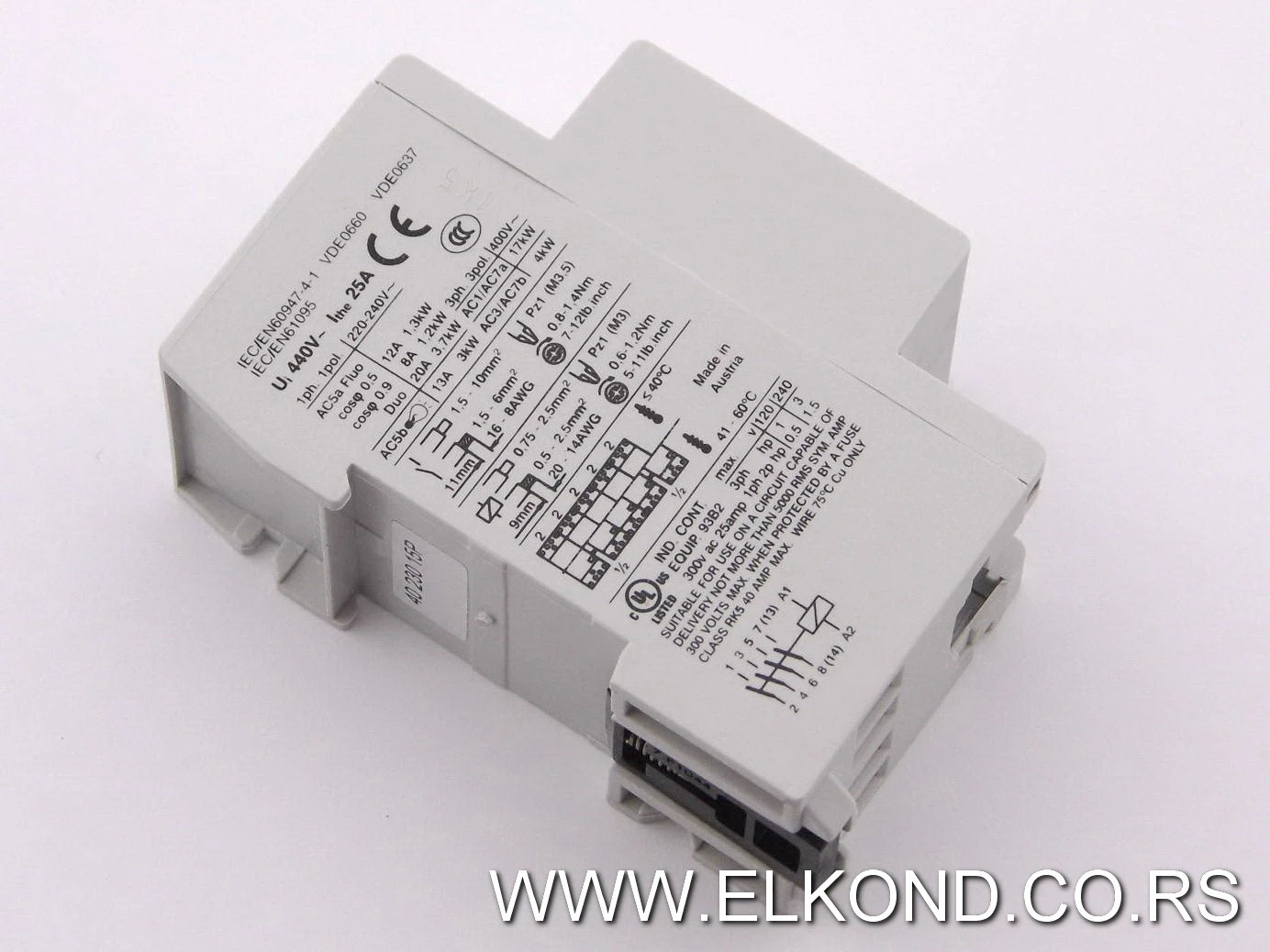 KONTAKTOR 25A 220V EATON INST.Z-SCH230/25-40