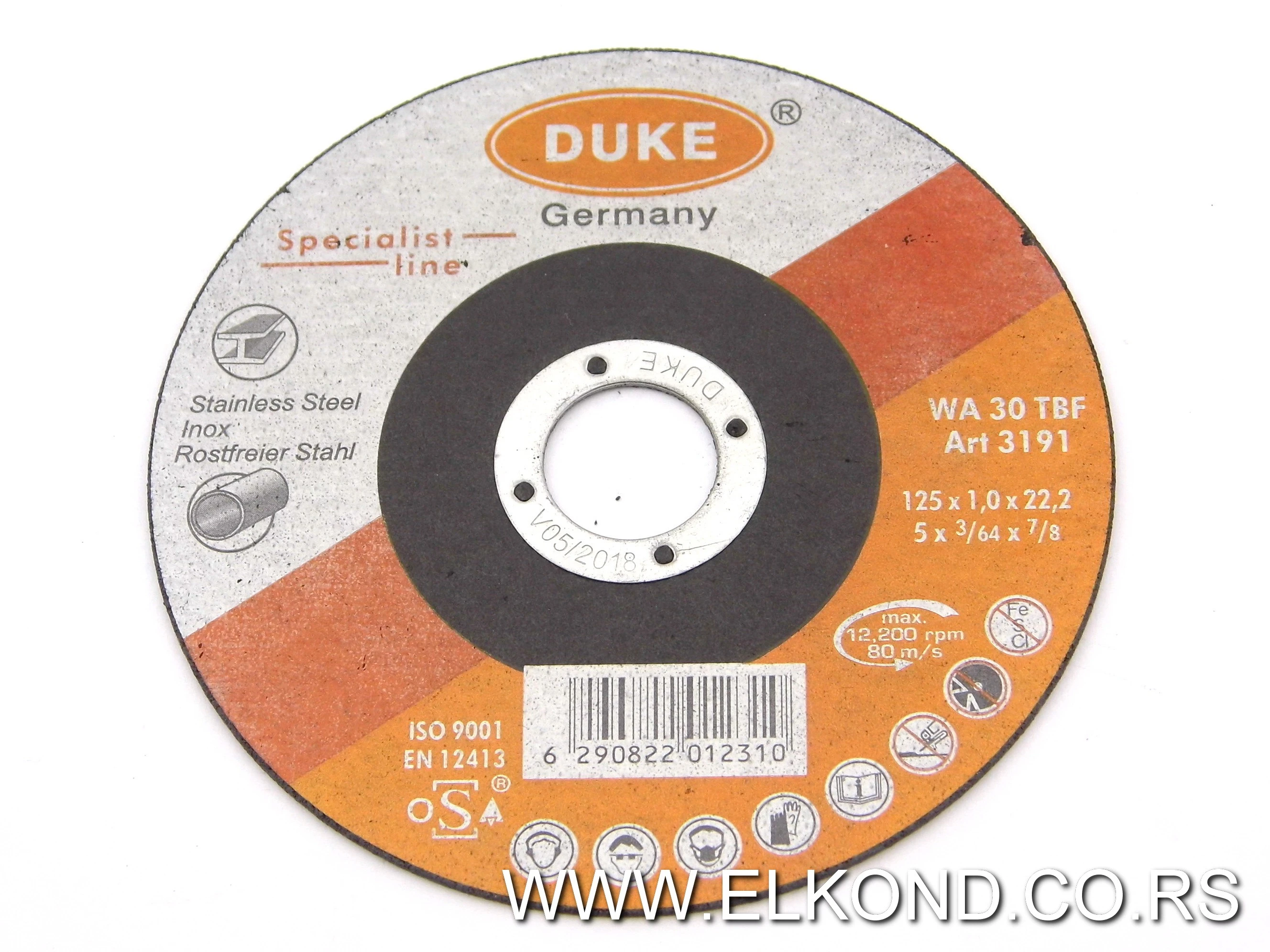 REZNA PLOČA 125X1X22 DUKE ZA METAL