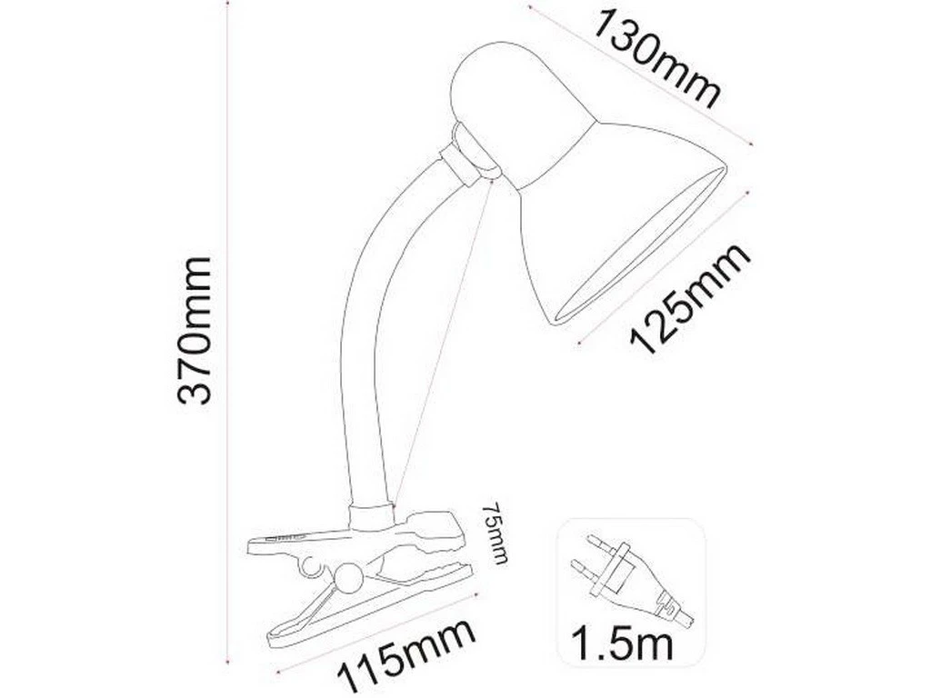 STONA LAMPA M1040 E27/40W BELA MITEA