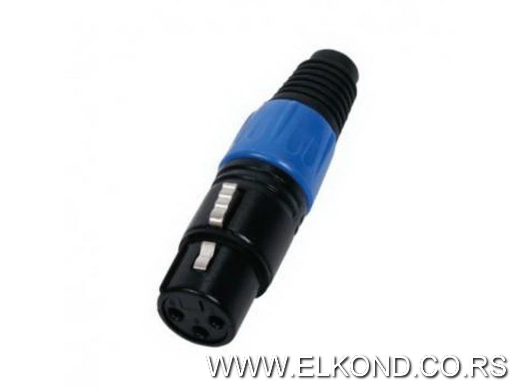 UTIKAČ XLR NA KABEL PLAVI HQM-1302BU