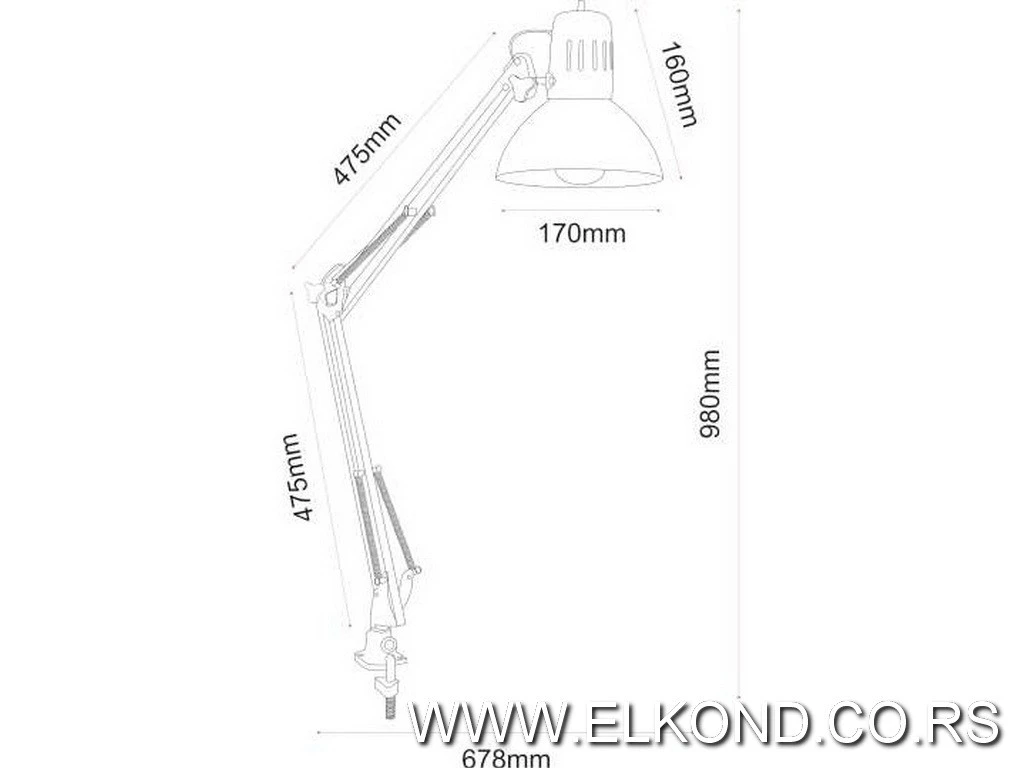 STONA LAMPA M1070 40W E27 CRNA