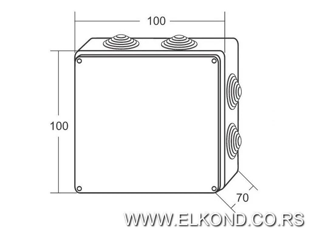 RAZVODNA KUTIJA OG PVC ME-K100X100X70 IP65 MITEA