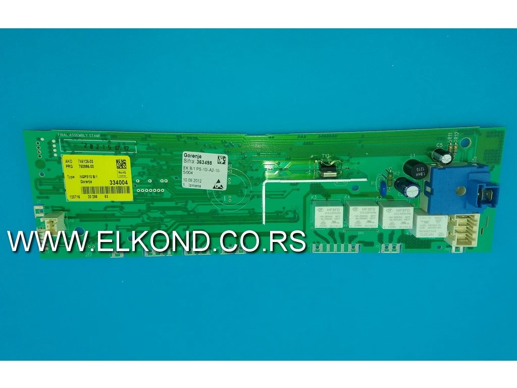 ELEKTRONIKA VEŠ MAŠINE W6202/S PS/10/A2/10/5