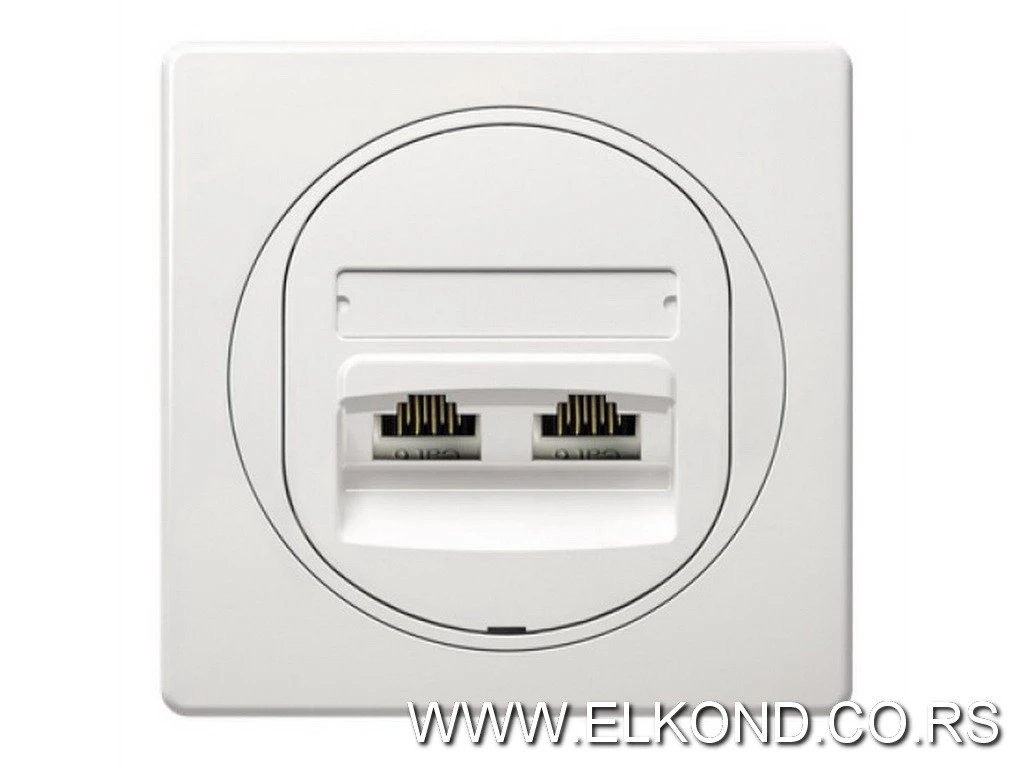 PRIKLJUČAK UTP RJ45 DUPLI EON E615.00 BELA