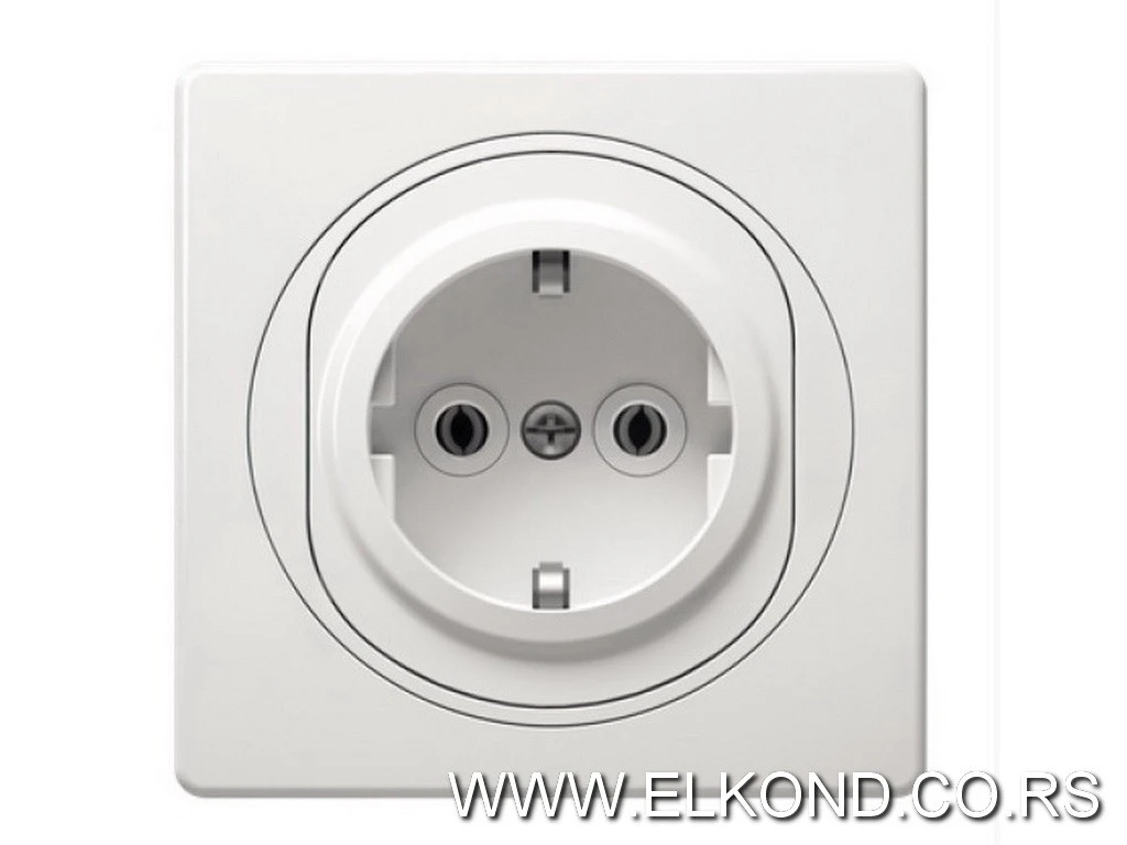 PRIKLJUČAK 2 POL PORCELAN EON E600.00  BELA