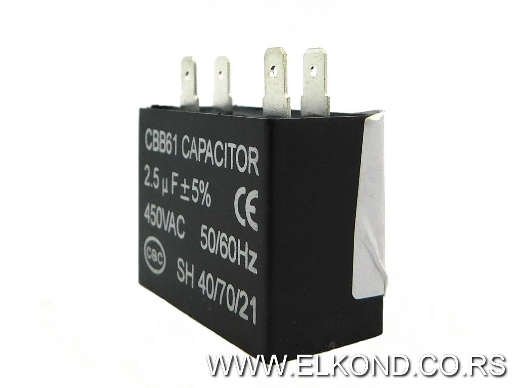 KONDENZATOR ZA KLIMU  2.5 MF CBB61