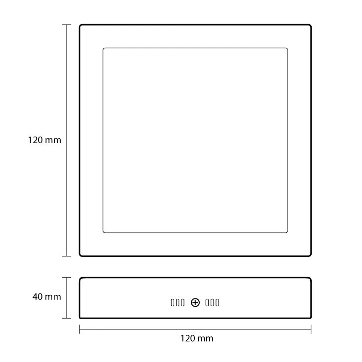 LED PANEL  6W 3000K 490lm KVADRATNI NAGRADNI PROS