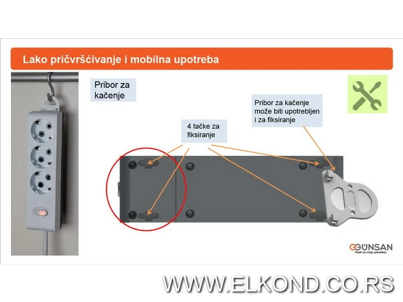 PRODUŽNI KABEL 6/3M SA PREKIDAČEM VISAGE 613
