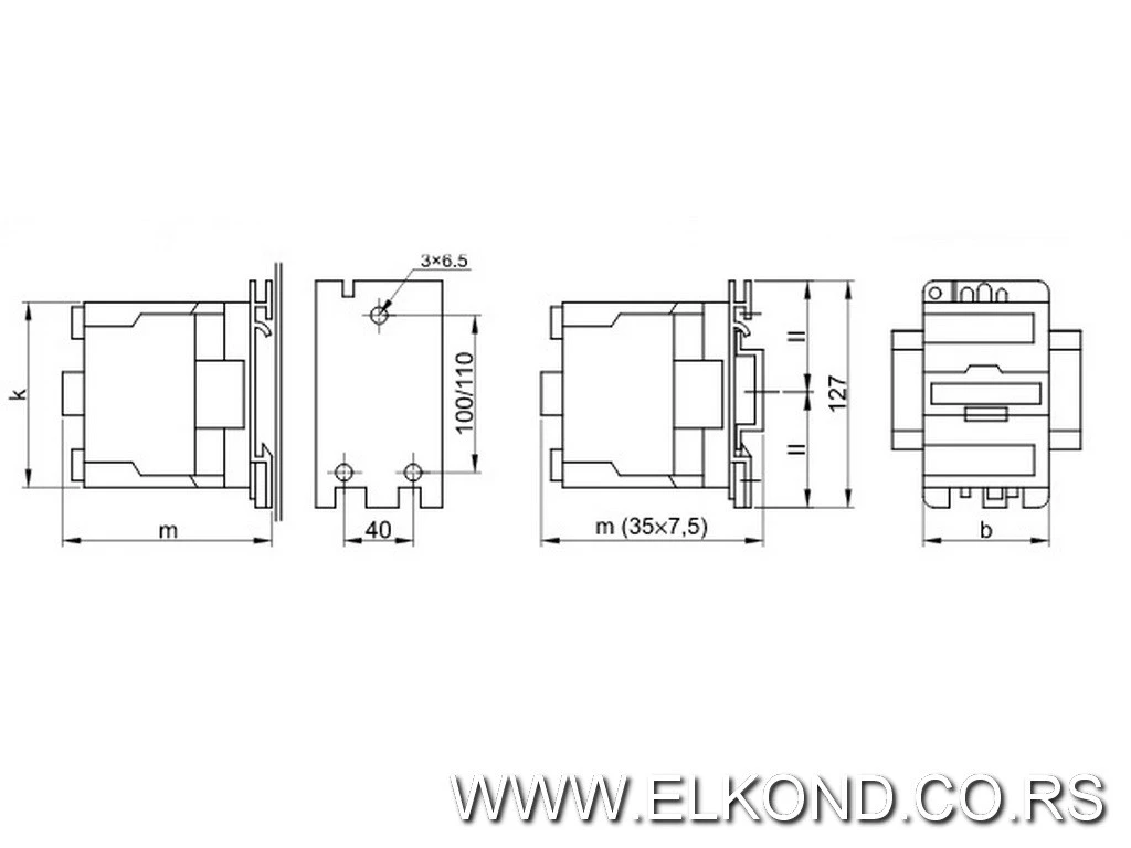 KONTAKTOR 65A 110V 30KW TRACON