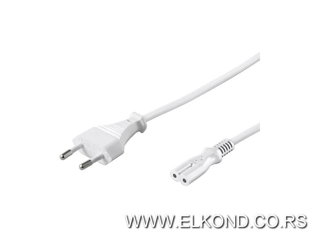 KABEL PRIKLJUČNI VDE 2M BELA