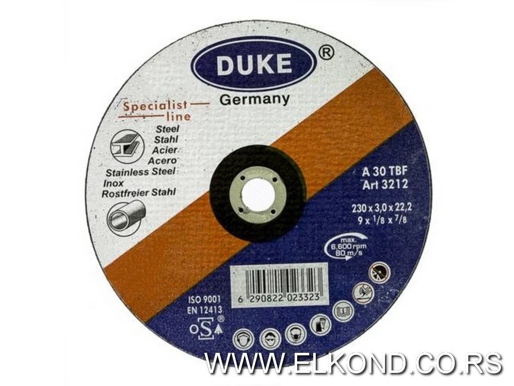 REZNA PLOČA 230X3X22 A DUKE