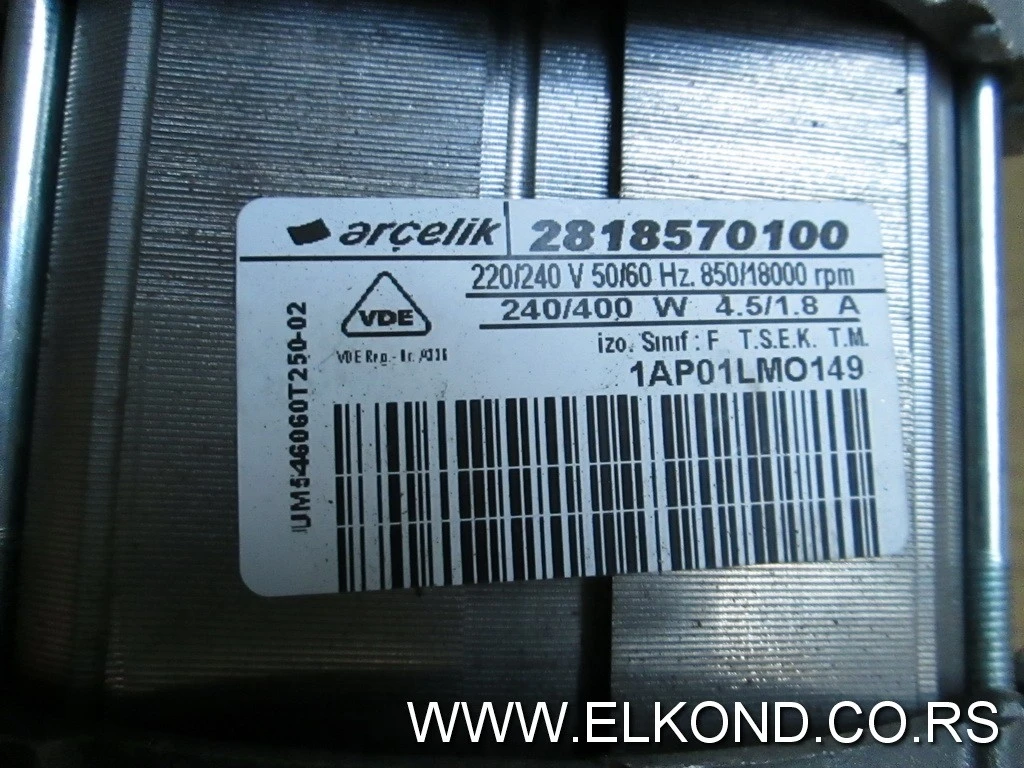 ELEKTROMOTOR VEŠ MAŠINE BEKO 2818570100