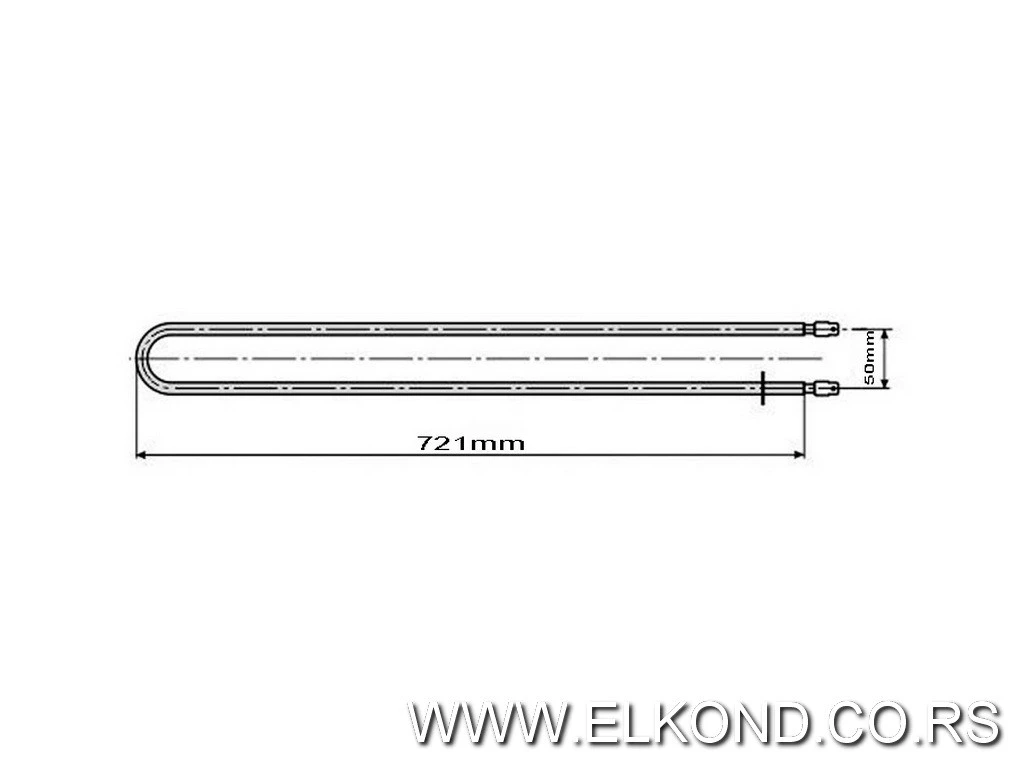 GREJAČ TA PEĆI MAGNOHROM CEVNI 1000W 20602400.11