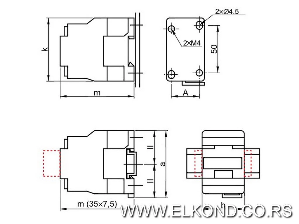 KONTAKTOR 18A 110V 7.5KW TRACON