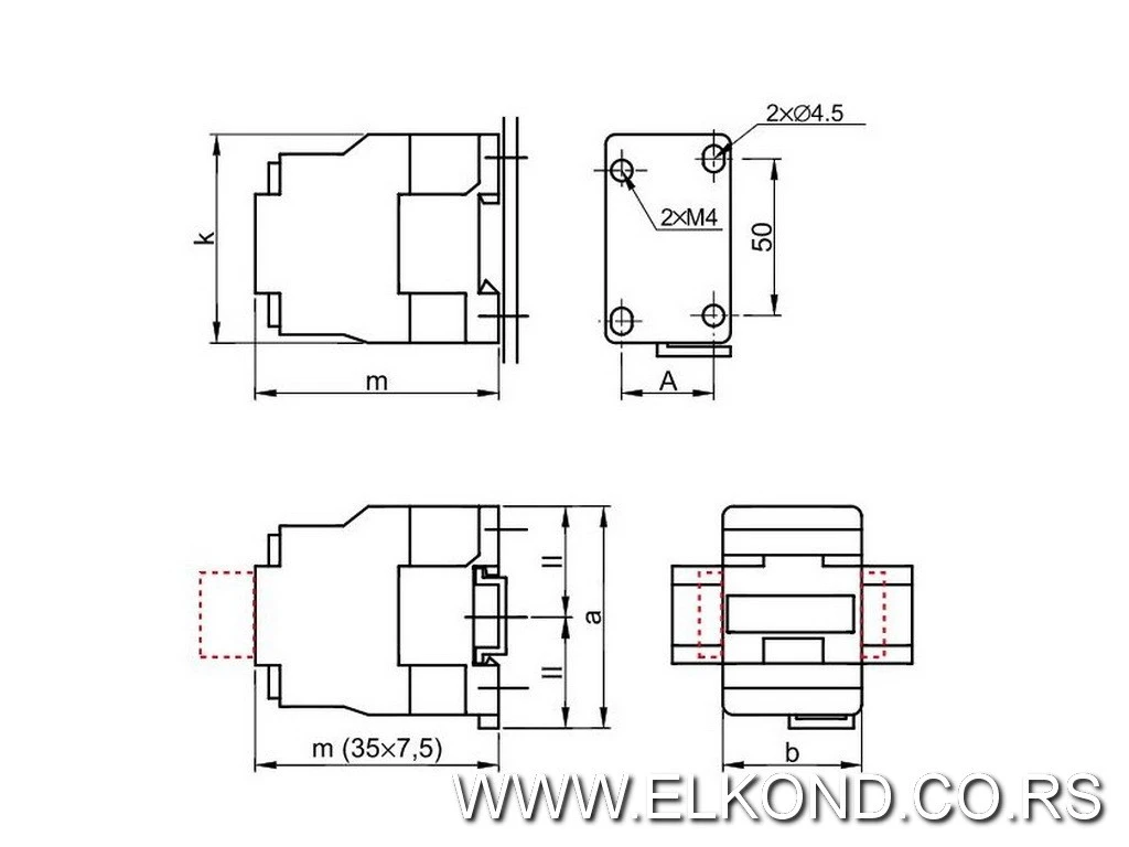 KONTAKTOR 25A 110V 5.5KW TRACON