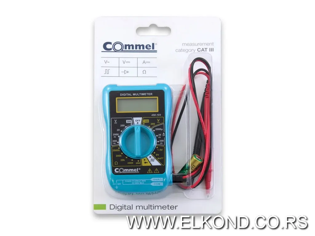 MULTIMETAR DIGITALNI COMMEL 450-103