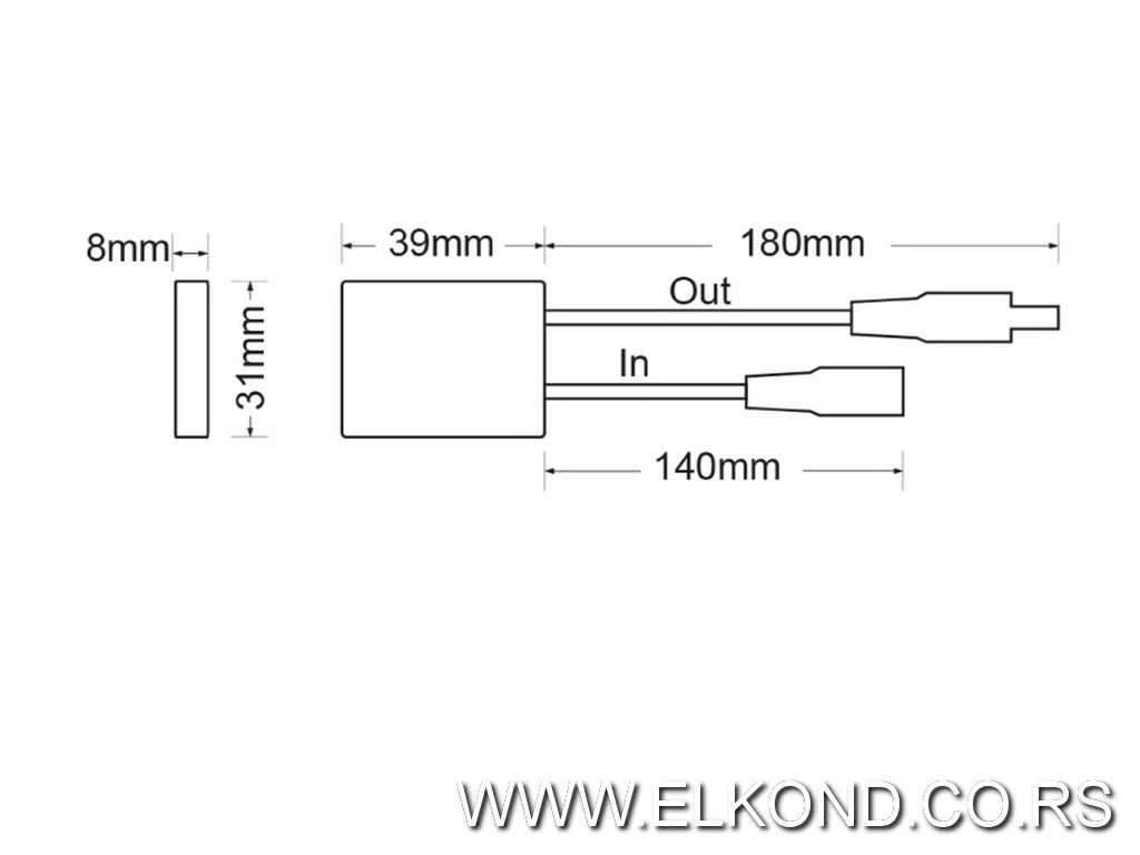 PREKIDAČ SA DIMEROM ZA LED TRAKE 12-24V/ 3A