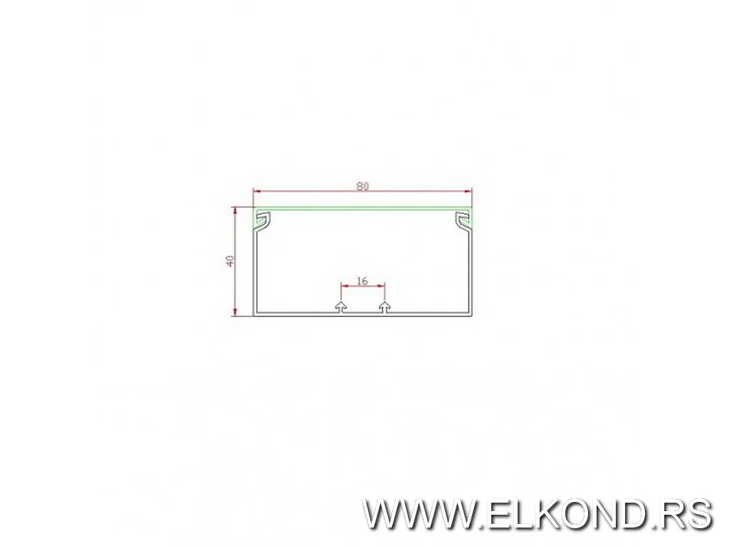 PVC KANAL 80X40 - pak 18 kom