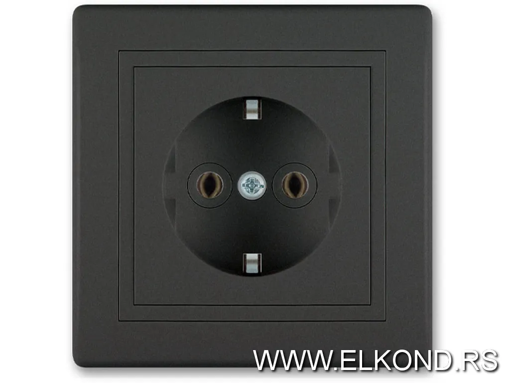 Priključak 2pol PRESTIGE 630.E1E1 crna soft